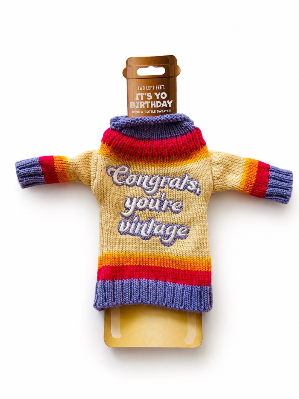Two Left Feet “Congrats, You’re Vintage” Wine Bottle Sweater